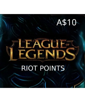 League of Legends 10 AUD Prepaid RP Card OCE Key 